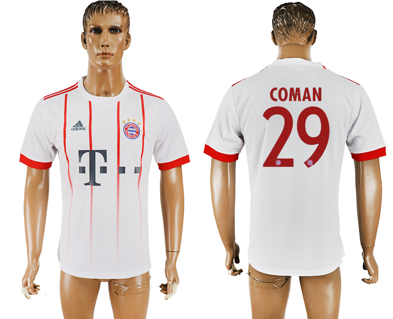 2018 BAYERN MUNCHEN COMAN #29  FOOTBALL JERSEY WHITE