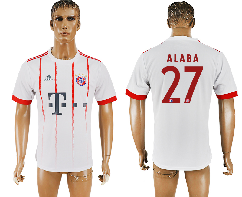 2018 BAYERN MUNCHEN ALABA #27  FOOTBALL JERSEY WHITE