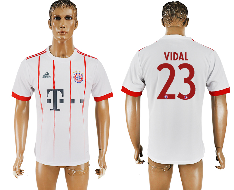 2018 BAYERN MUNCHEN VIDAL #23 FOOTBALL JERSEY WHITE