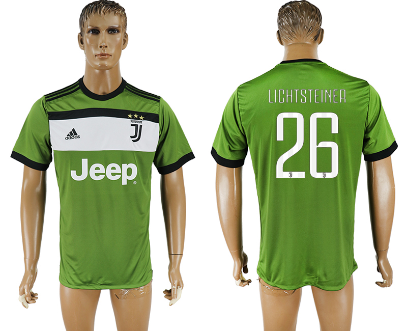 2017-2018 Juventus F.C. LICHTSTEINER #26 football jersey green