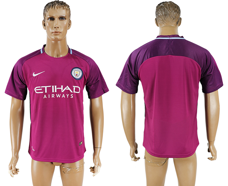 Maillot de football Manchester City FC 2017-2018 violet rouge