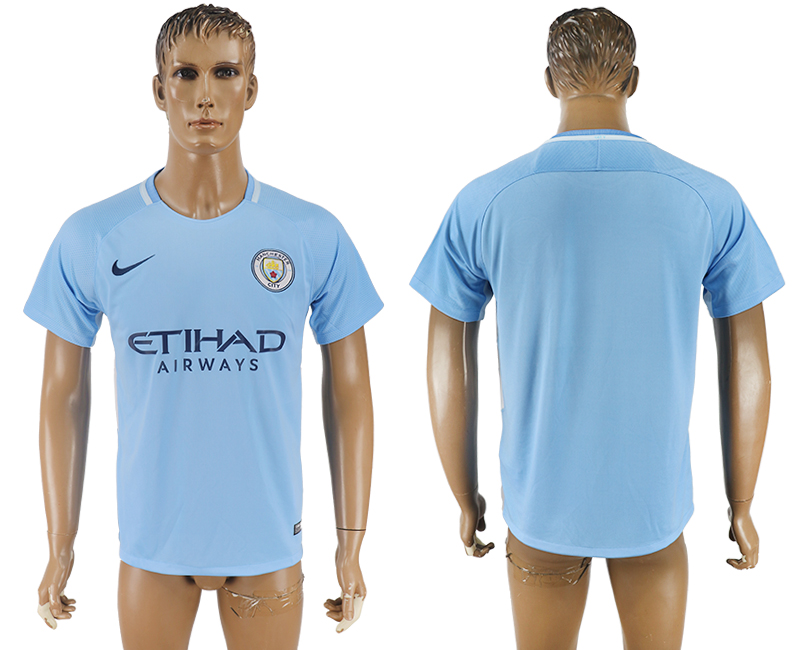 2017-2018 Manchester City F.C.   football jersey blue