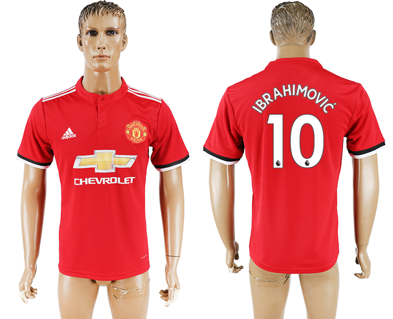 2017-2018 Manchester United IBRAHIMOVIC #10 football jersey red
