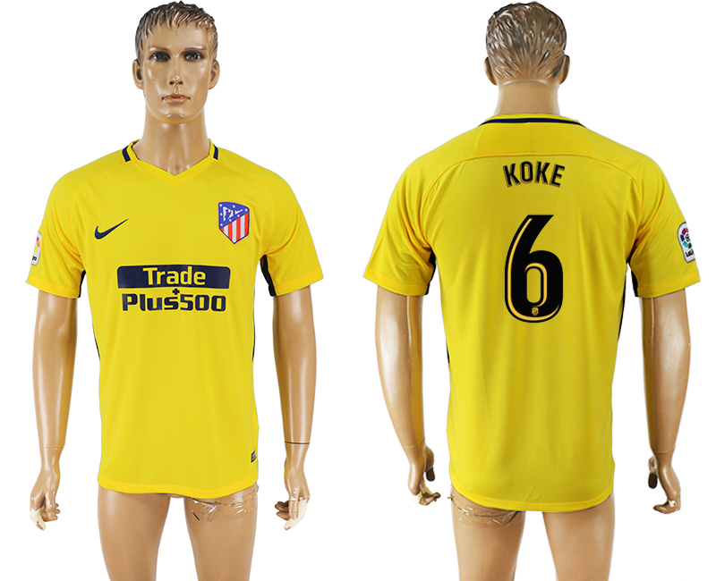 2018 Madrid S.A.D FOOTBALL JERSEY KOKE #6 YELLOW