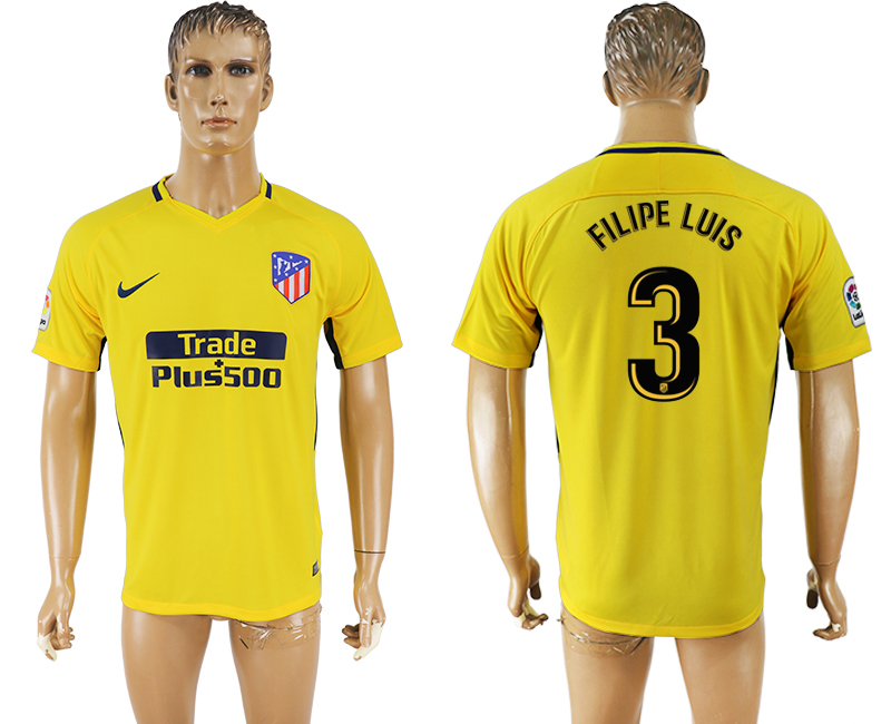 2018 Madrid S.A.D FOOTBALL JERSEY FILIPE LUIS #3 YELLOW