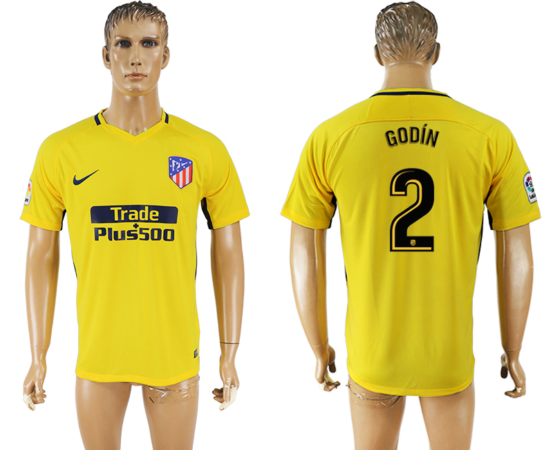 2018 Madrid S.A.D FOOTBALL JERSEY GODIN #2 YELLOW