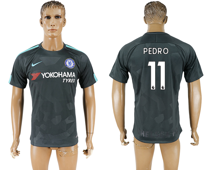 2017-2018 Chelsea Football Club PEDRO #11 football jersey black