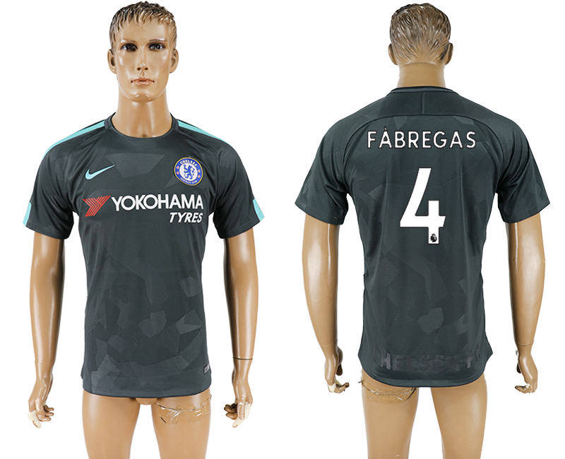 2017-2018 Chelsea Football Club FABREGAS #4 football jersey blac