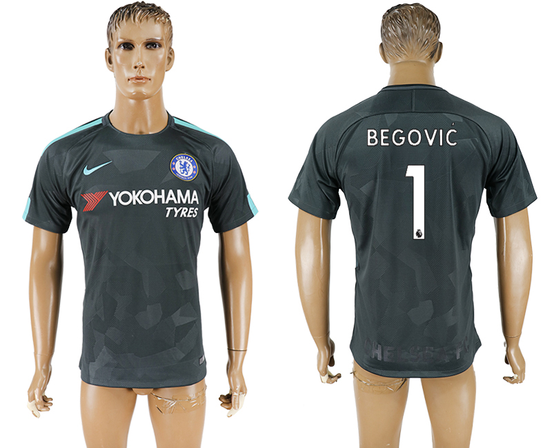 Maillot de football Chelsea Football Club BEGOVIC #1 2017-2018 noir