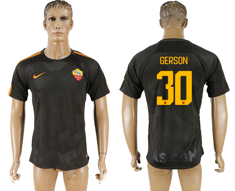2017-2018 Associazione Sportiva Roma FOOTBALL JERSEY GERSON #30