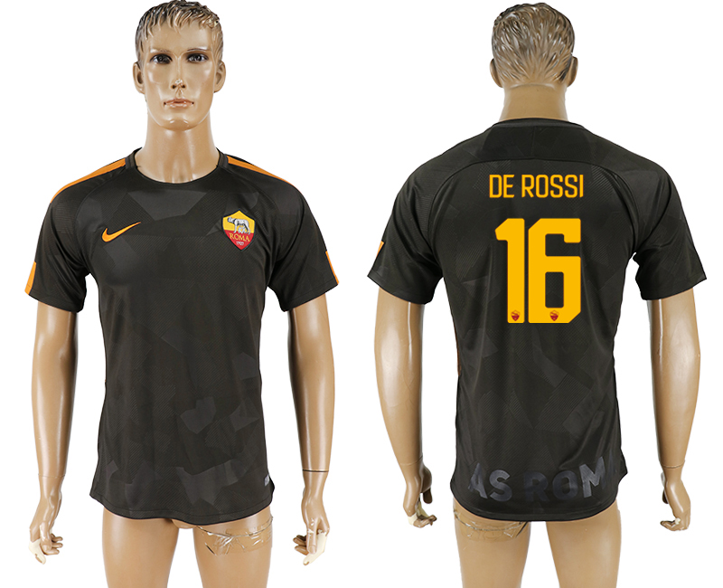 2017-2018 Associazione Sportiva Roma FOOTBALL JERSEY  DE ROSSI #