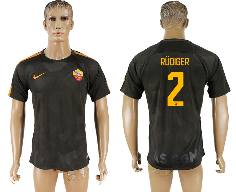 2017-2018 Associazione Sportiva Roma FOOTBALL JERSEY  RUDIGER #2