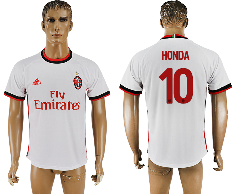 2017-18 football jersey  AC MILAN HONDA #10 WHITE