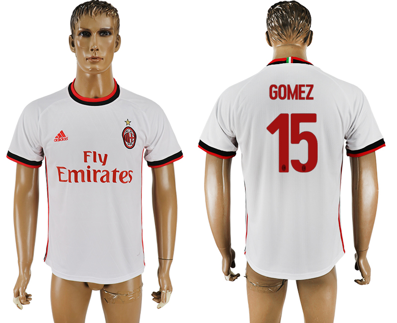 2017-18 football jersey  AC MILAN GOMEZ #15 WHITE