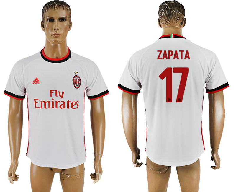 2017-18 football jersey AC MILAN ZAPATA #17 WHITE