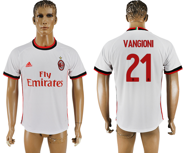 2017-18 football jersey  AC MILAN VANGIONI #21 WHITE