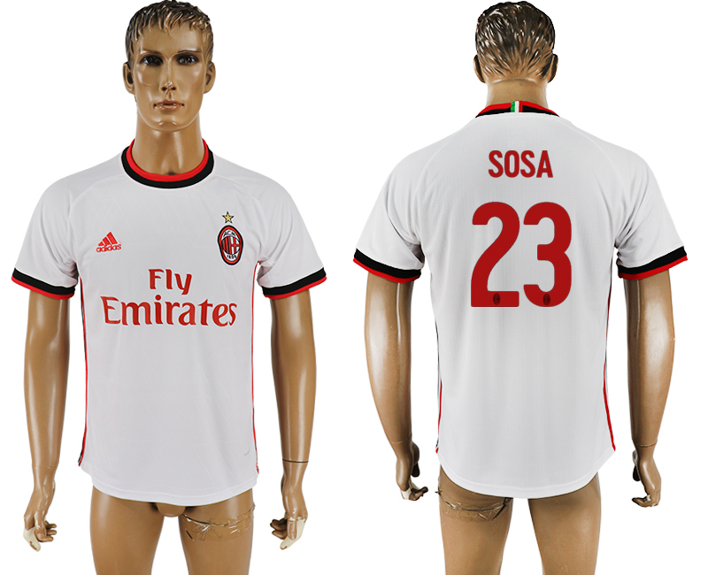 2017-18 football jersey  AC MILAN SOSA #23 WHITE