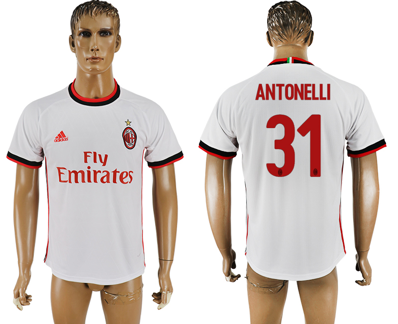Maillot de football AC Milan Antonelli #31 2017-18 BLANC