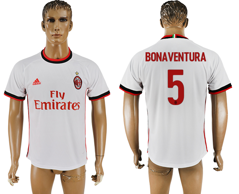 2017-18 football jersey  AC MILAN BONAVENTURA #5 WHITE