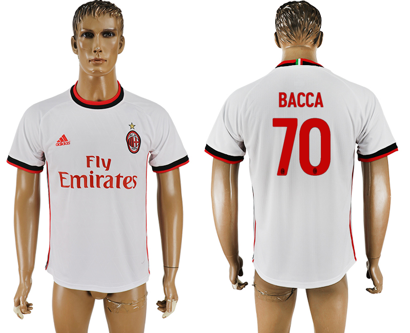 2017-18 football jersey  AC MILAN BACCA #70 WHITE