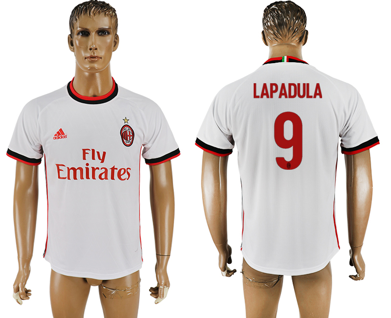 2017-18 football jersey AC MILAN LAPADULA #9 WHITE