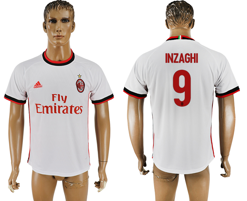 2017-18 football jersey  AC MILAN INZAGHI #9 WHITE