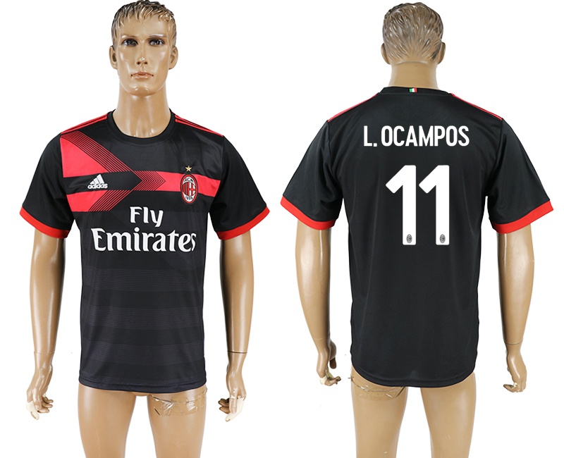 2017-18 football jersey  AC MILAN L.OCAMPOS #11