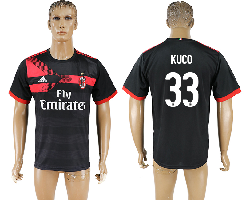 2017-18 football jersey  AC MILAN KUCO #33