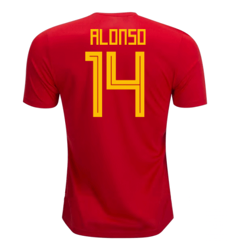 2018-19 Maillot Espagne domicile (alonso 14) Rouge