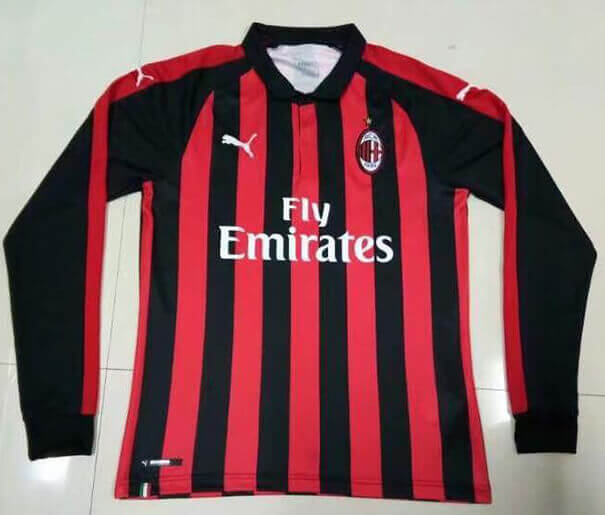 Maillot Foot AC Milan Domicile ML 2018-19