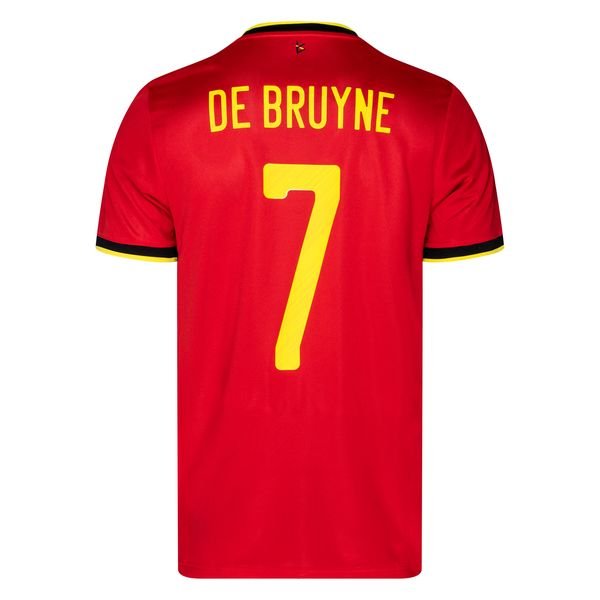 2020-21 Belgium Home Shirt EURO DE BRUYNE 7 Red
