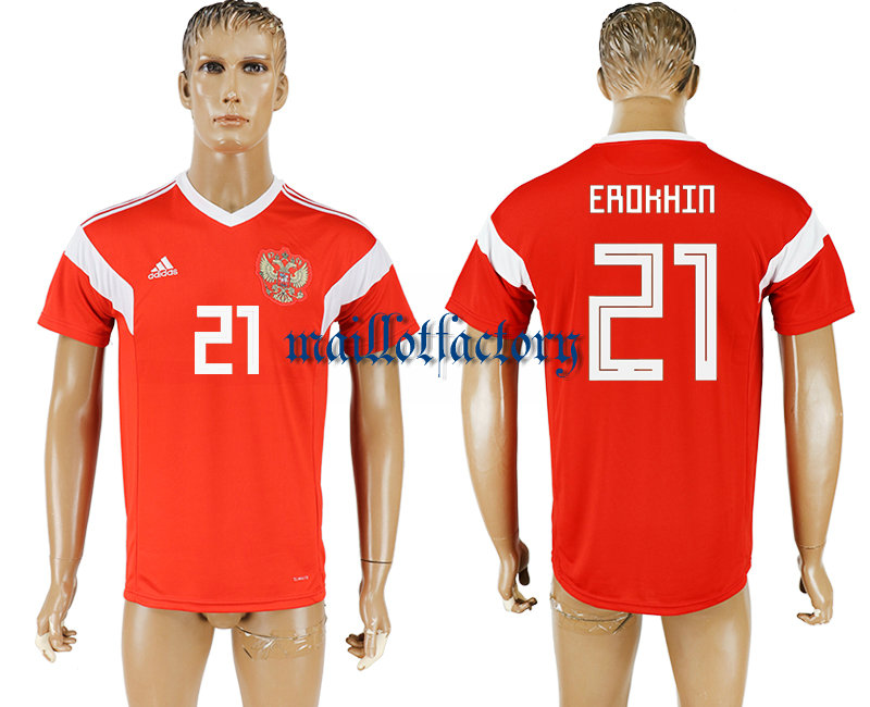 2018 Russia #21 EROKHIN  football jersey RED