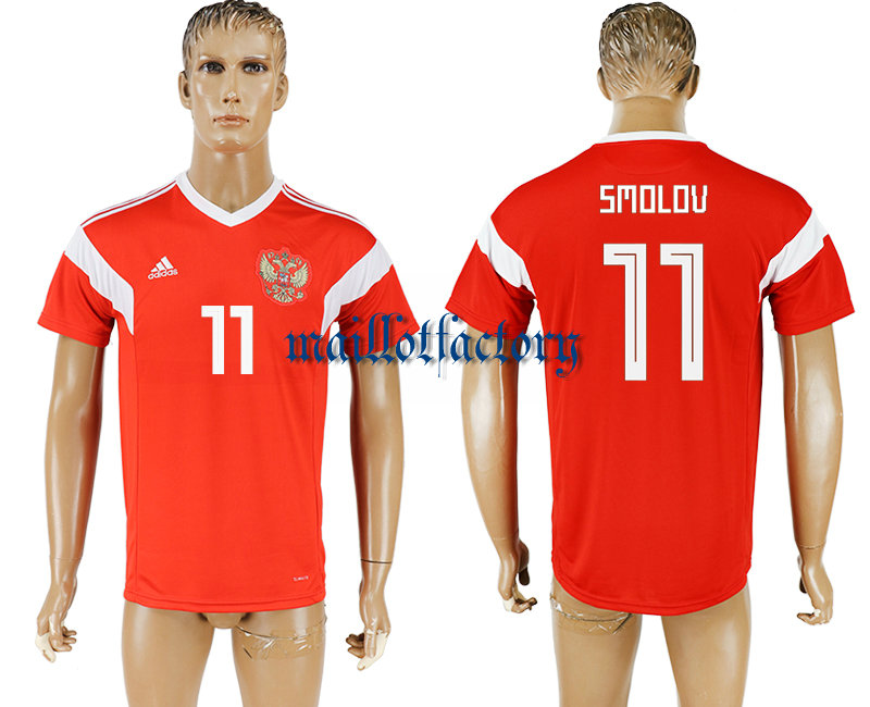 2018 Russia #11 SMOLOV football jersey RED