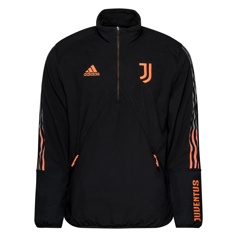 Juventus Jacket Tracksuit Travel Fleece - Black/App Signal Orange