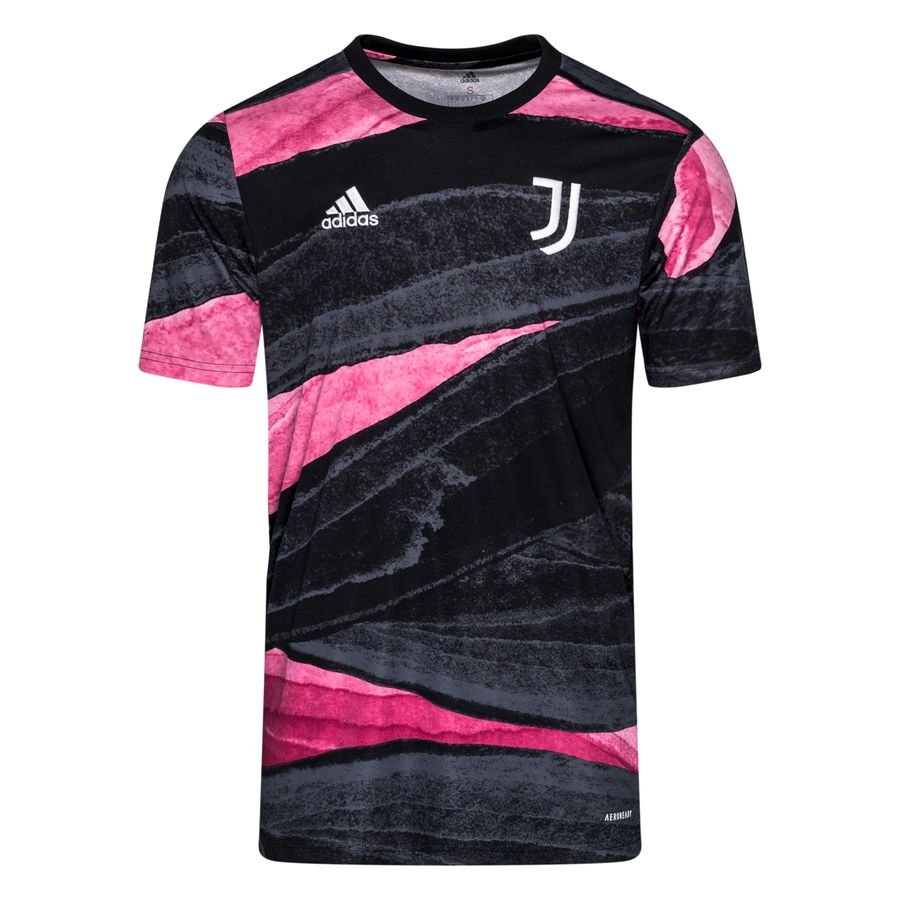Juventus Training T-Shirt Tracksuit Presentation - Black/Pink