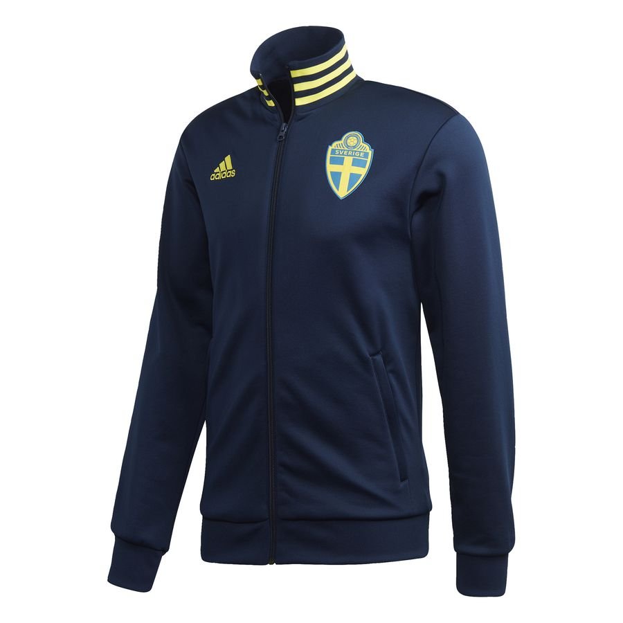 Sweden 3-Stripes Track Jacket Tracksuit EURO 2020 - Navy/Yellow
