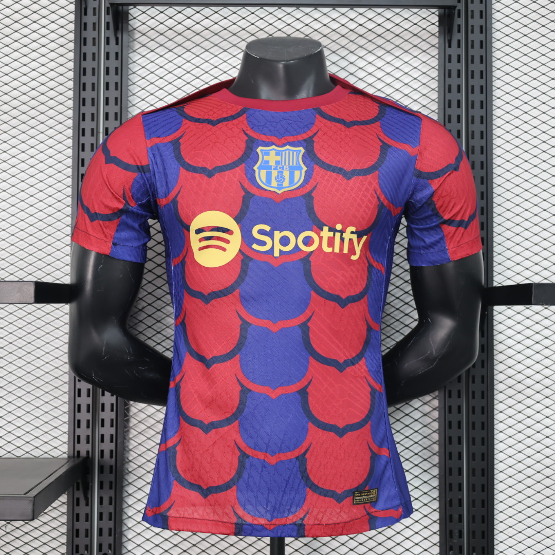 Maillot Barcelone Nouvelle Avant-match Version du Joueur 2024-2025