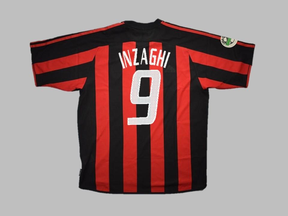 Ac Milan 2003 2004 Inzaghi 9 Home Shirt Serie A