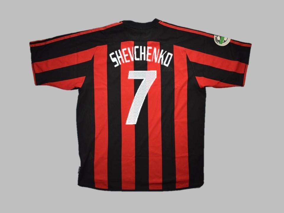 Ac Milan 2003 2004 Shevchenko 7 Home Shirt Serie A