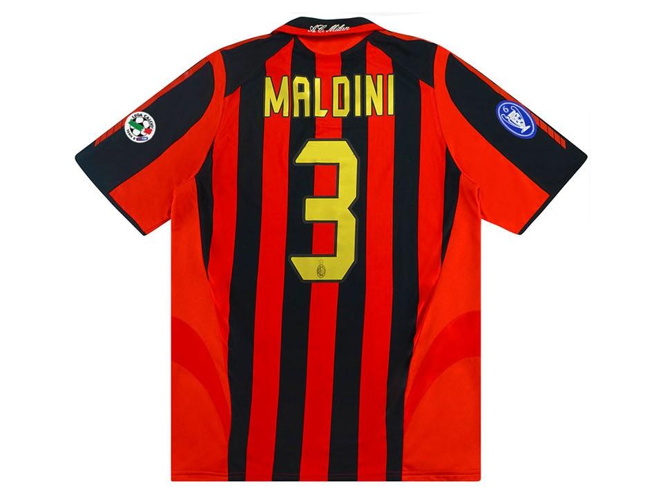 Ac Milan 2005 2006 Maldini 3 Home Football Shirt Soccer Jersey