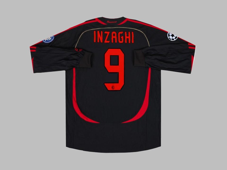 Ac Milan 2006 2007 Away Shirt Long Sleeve Champions League Inzaghi 9