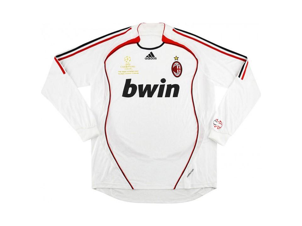 Maillot de football &#224;  manches longues ext&#233;rieur de l\'AC Milan 2007