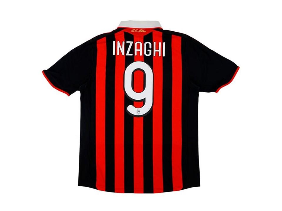 Ac Milan 2009 2010 Inzaghi 9 Jersey Home Football Shirt Soccer Jersey