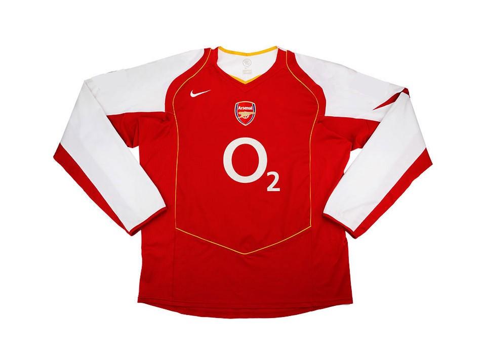 Arsenal 2004 2005 Long Sleeve Home Football Shirt Soccer Jersey