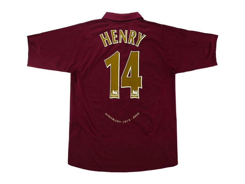 Arsenal 2005 2006 Henry 14 Highbury Football Shirt Soccer Jersey