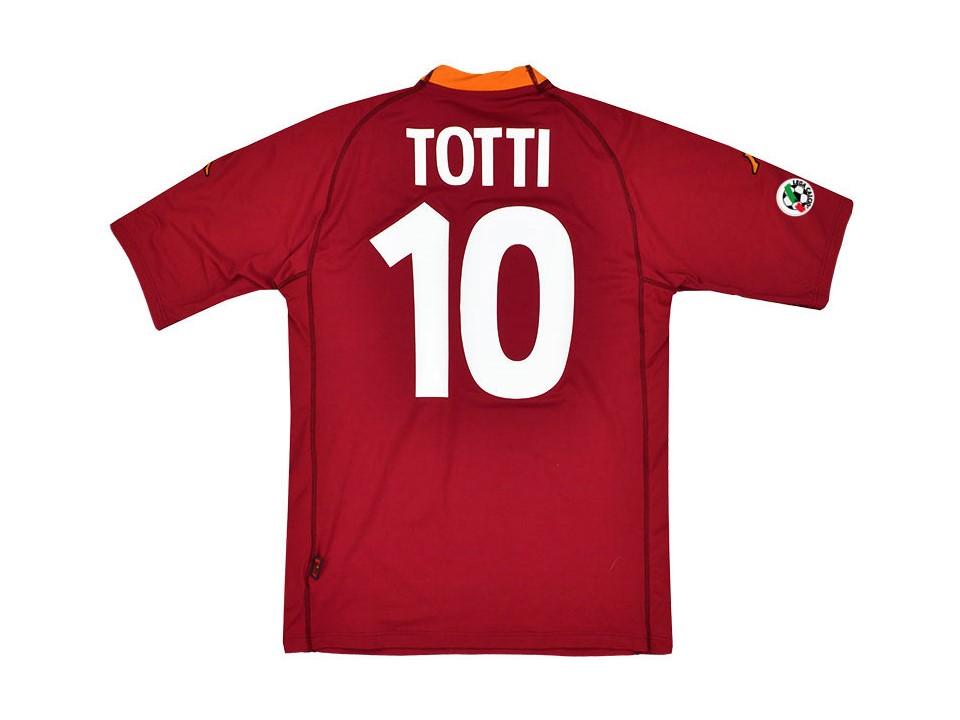 As Roma 2000 2001 Totti 10 Home Football Shirt Soccer Jersey