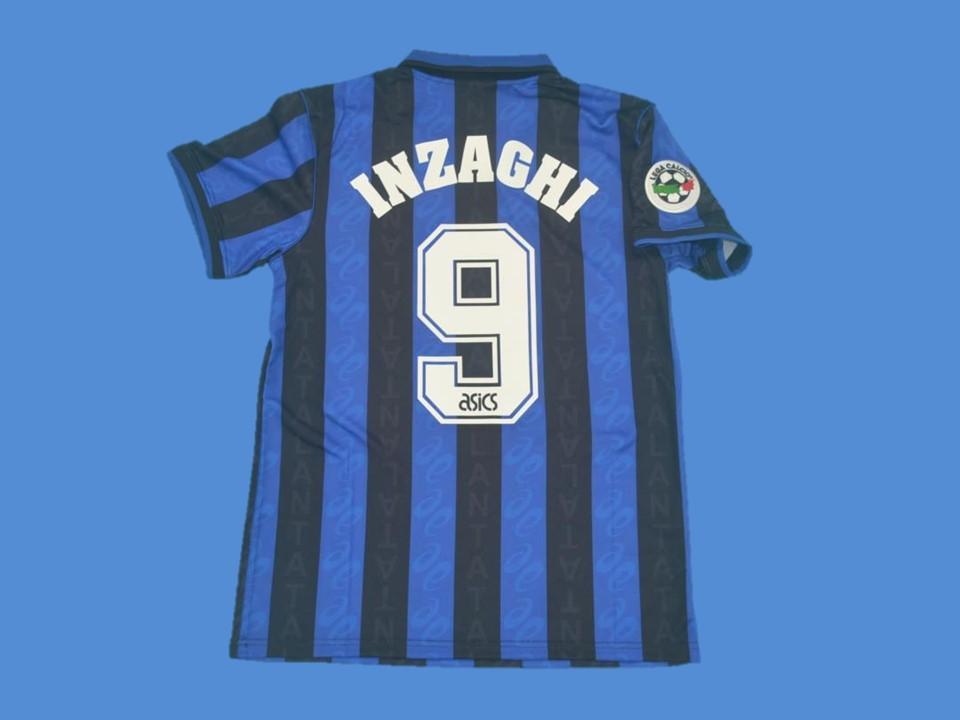 Atalanta 1996 1997 Inzaghi 9 Home Jersey Serie A Patch
