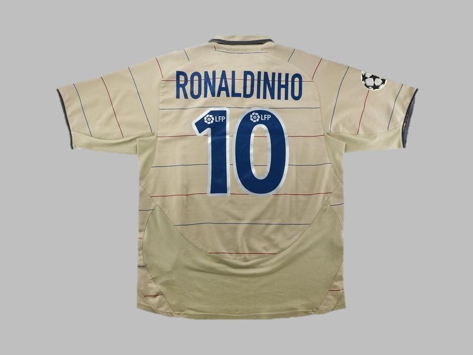 Barcelona 2003 2004 Ronaldinho 10 Away Ucl Shirt