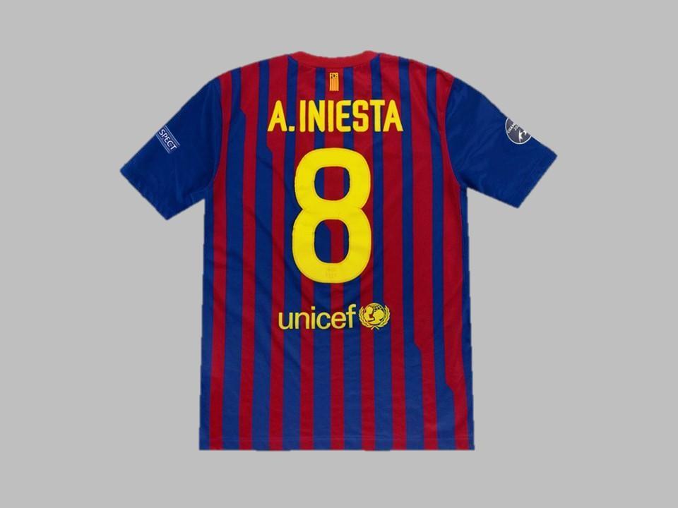 Barcelona 2011 2012 A.Iniesta 8 Home Shirt