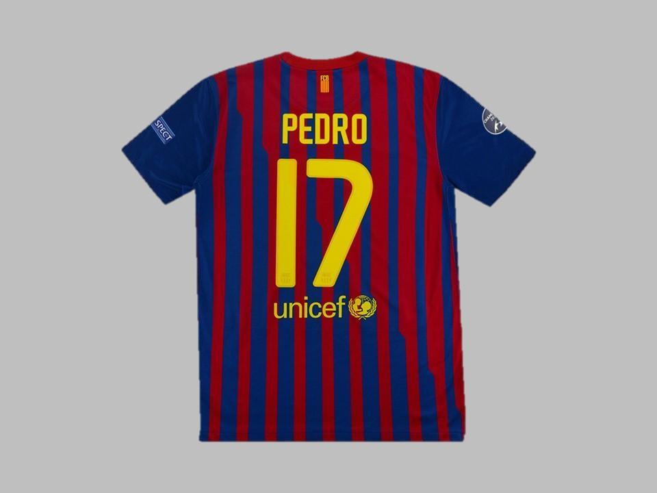 Barcelona 2011 2012 Pedro 17 Home Shirt